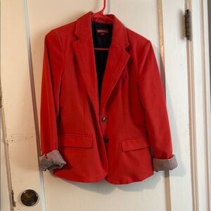 Merona Red Blazer Structured Suit Jacket